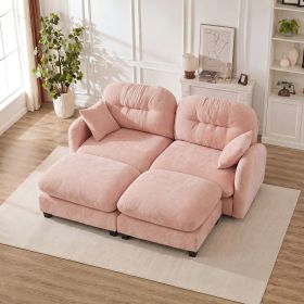Cloud Sectional Couches,Premium Chenille Fabric Paired With Soft Throw Pillows