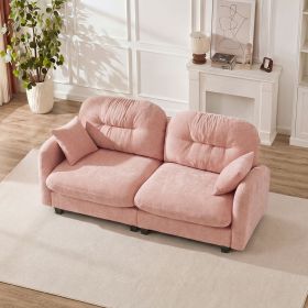 Loveseat Cloud Sectional Couches Chenille Fabric,Quilted Pleated Design, Ergonomic Design