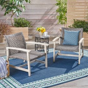 HAMPTON WOOD + WICKER CLUB CHAIR (Set of 2)